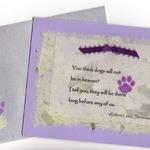 Dog Quote  $5  Quote is printed, attached to card with ribbon.  