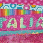 Fabric Sign  $50 + $4 per letter after first three letters. Signs are approximately 9" high.  Length depends on name.